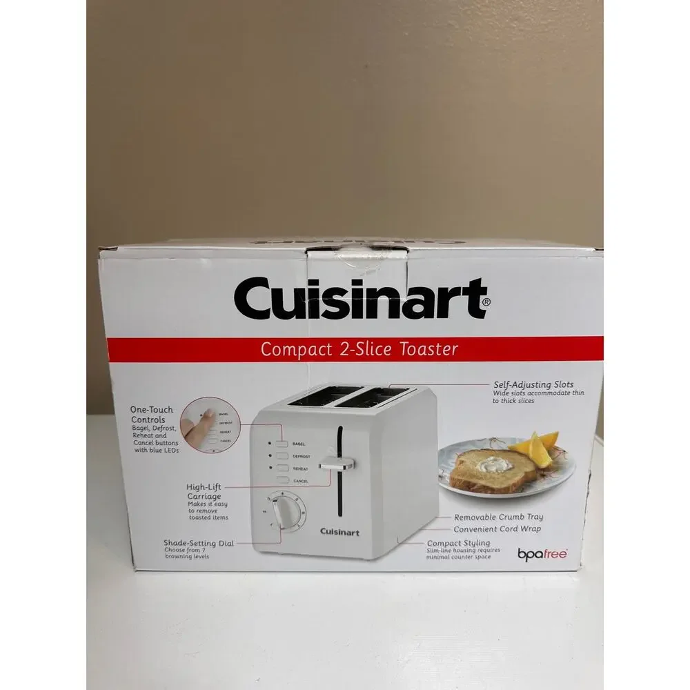 Cuisinart CPT-122 2-Slice Compact Toaster White Open Box